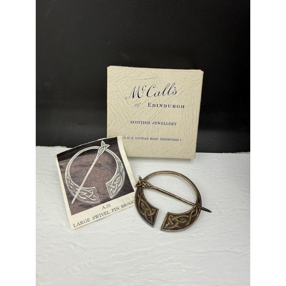 Vintage McCall’s of Edinburgh Swivel Penannular Brooch Sterling Silver Scottish